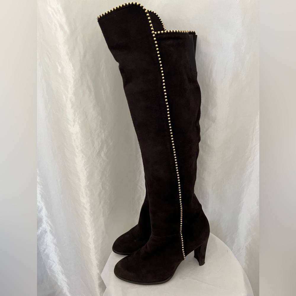 Stuart Weitzman Brown Suede Over The Knee Boots US6.5